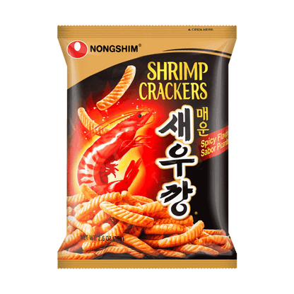 ot & Spicy Shrimp Crackers, Light & Crispy Seafood Snack, 2.64 oz