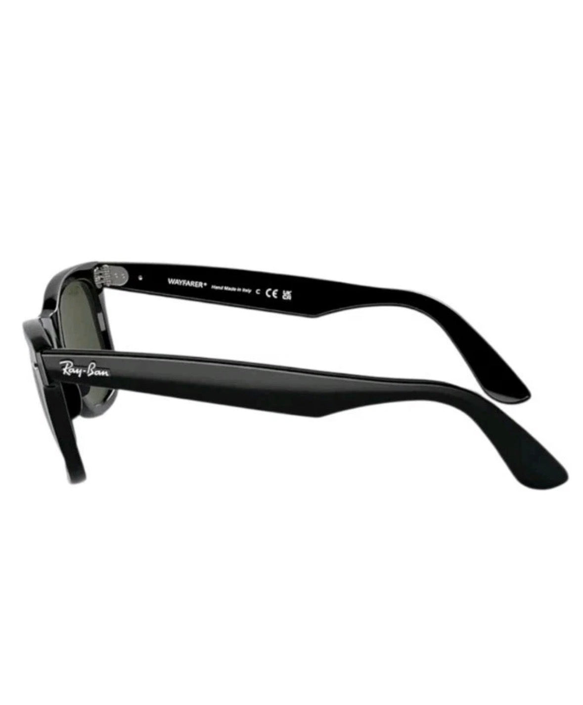 Ray-Ban RB2140 901 50-22 Wayfarer Green Lenses Unisex Classic Sunglasses - Black